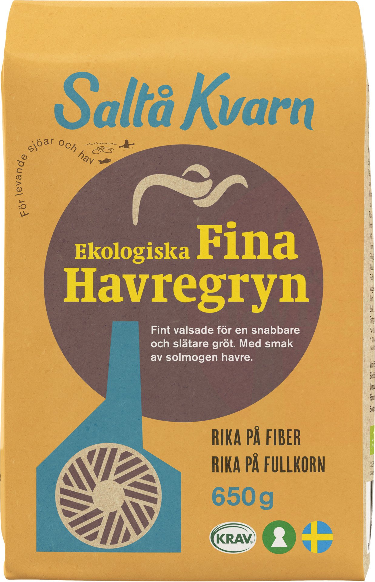 Saltå Kvarn Ekologiska Fina Havregryn 650g