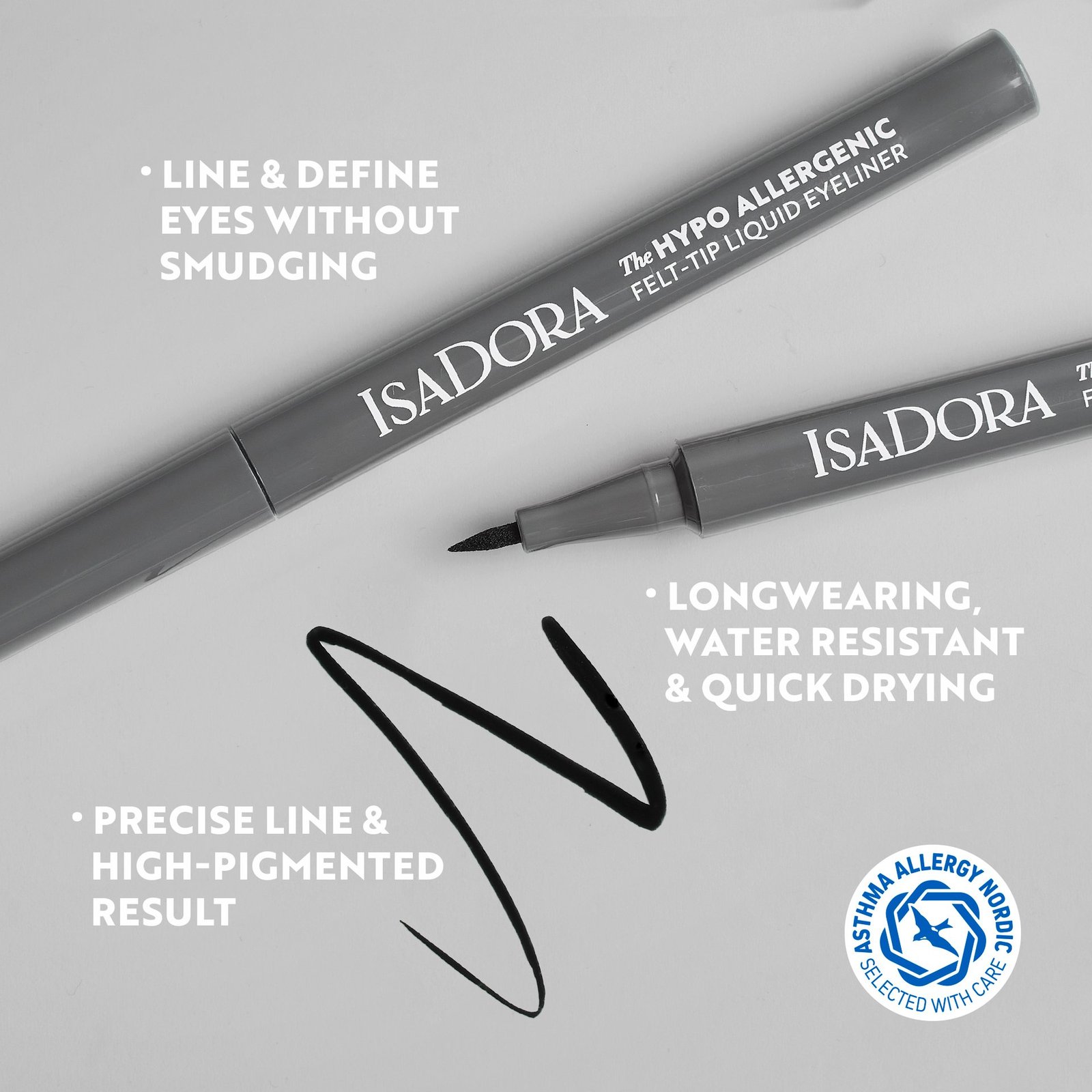 IsaDora Hypo-Allergenic Eyeliner 30 Black 1 ml