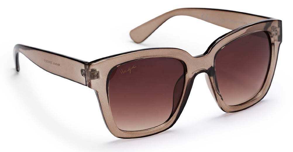 Haga Eyewear Marbella Transparent Khaki Brown Gradient lens