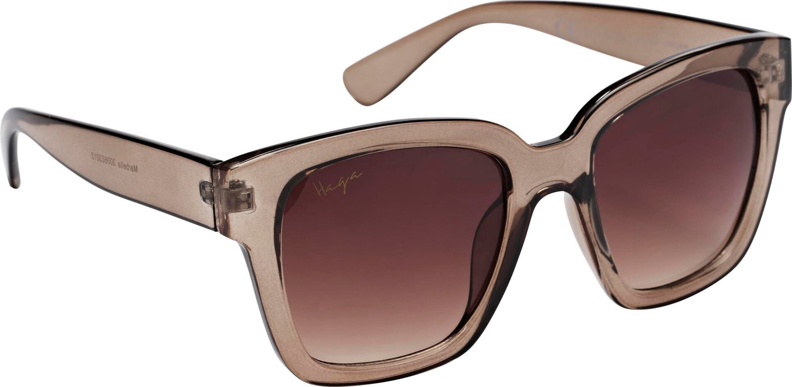 Haga Eyewear Marbella Transparent Khaki Brown Gradient lens
