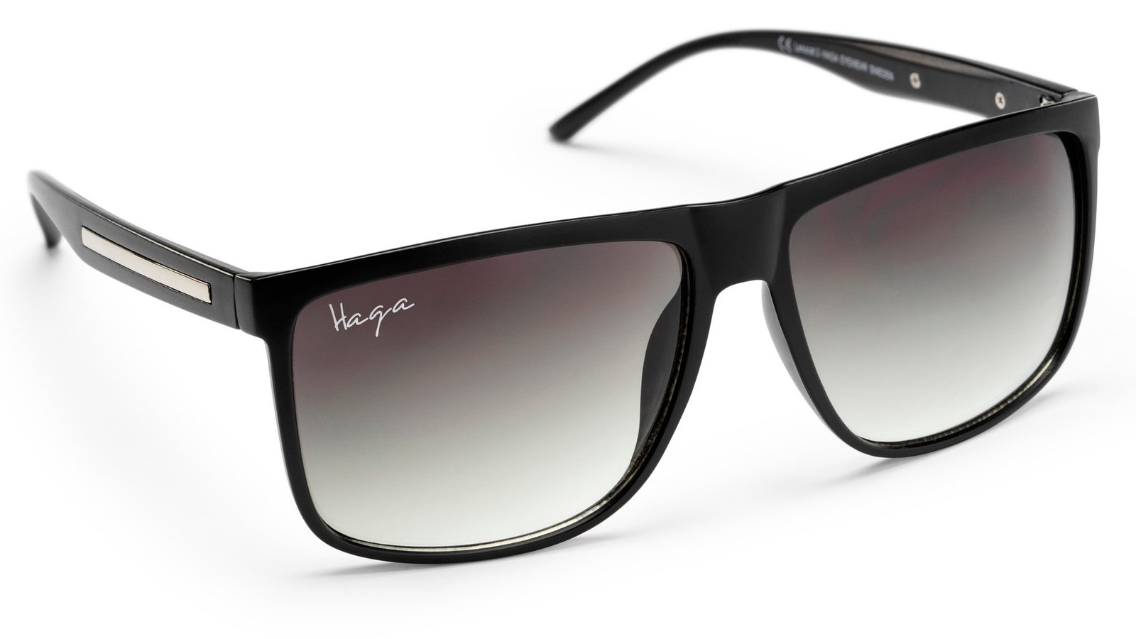 Haga Eyewear Boston Matt Black Green Gradient lens
