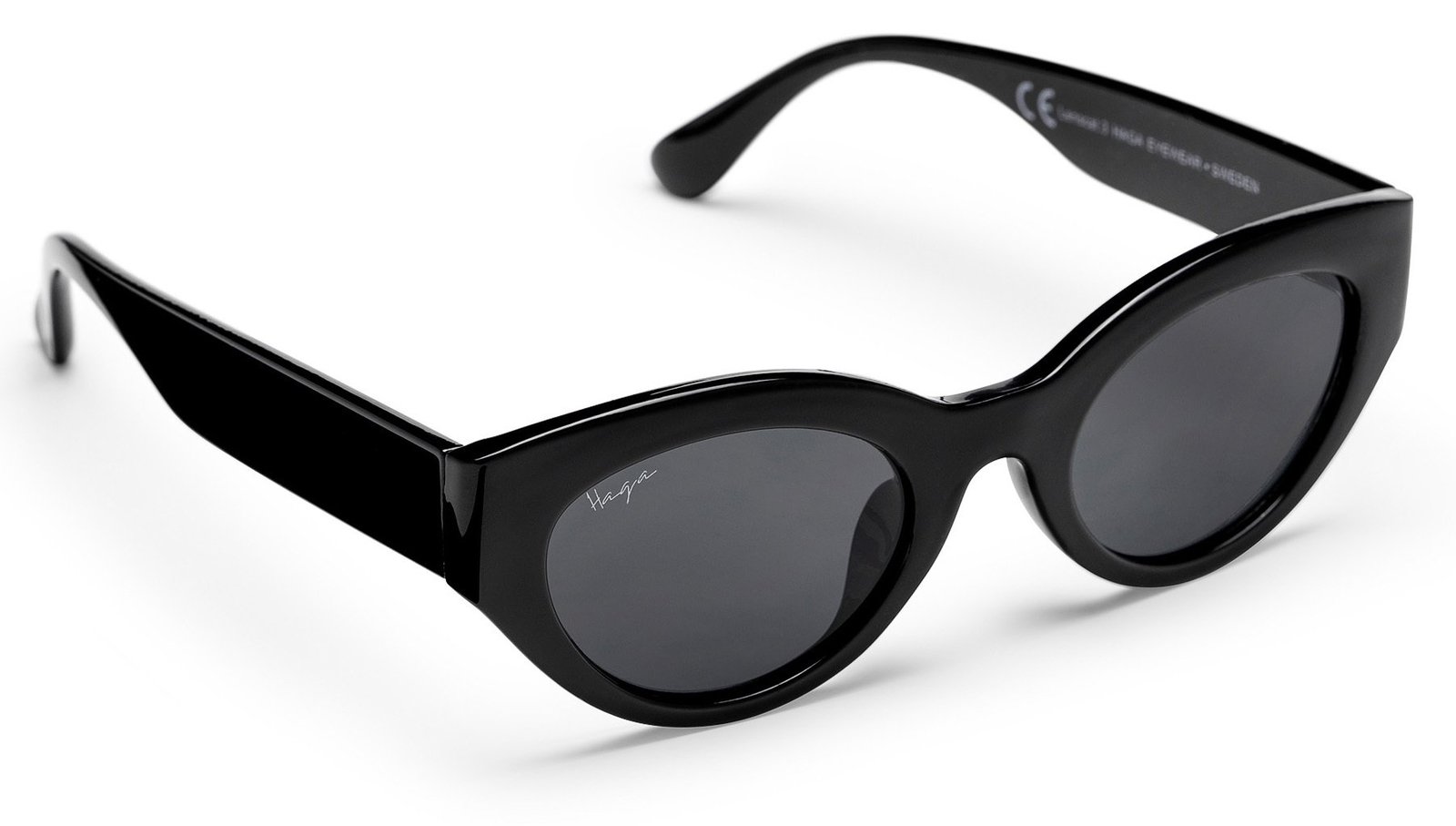 Haga Eyewear Casablanca Shiny Black Grey lens