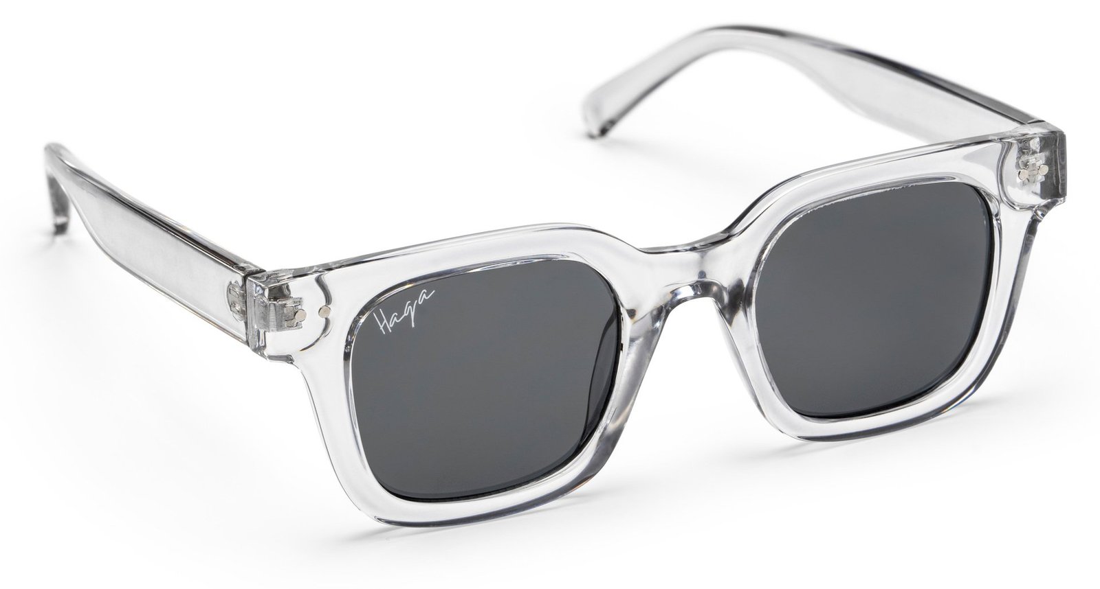 Haga Eyewear Glasgow Transparent Light Grey Smoke lens