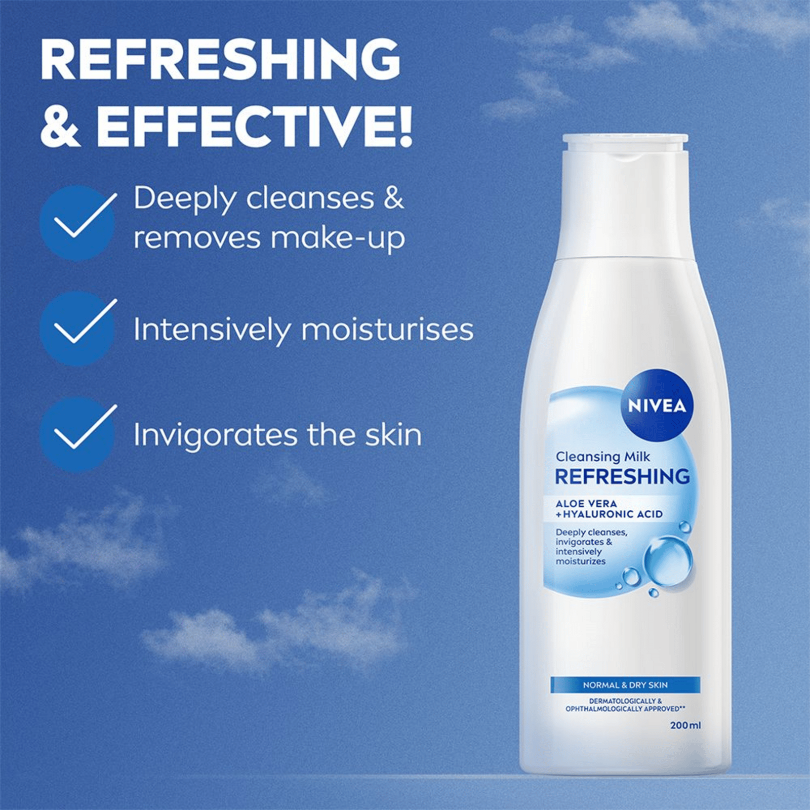 NIVEA Ansiktsrengöring Cleansing Milk Refreshing 200 ml