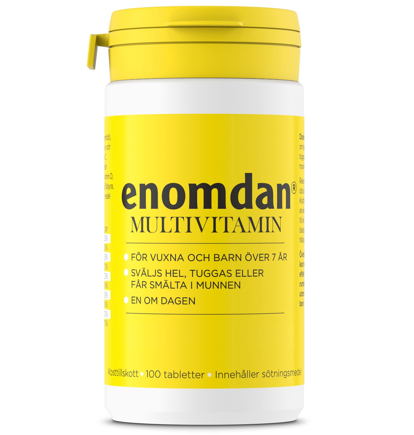 Aco Enomdan Multivitamin Apelsin & Jordgubbsmak 100 tuggtabletter