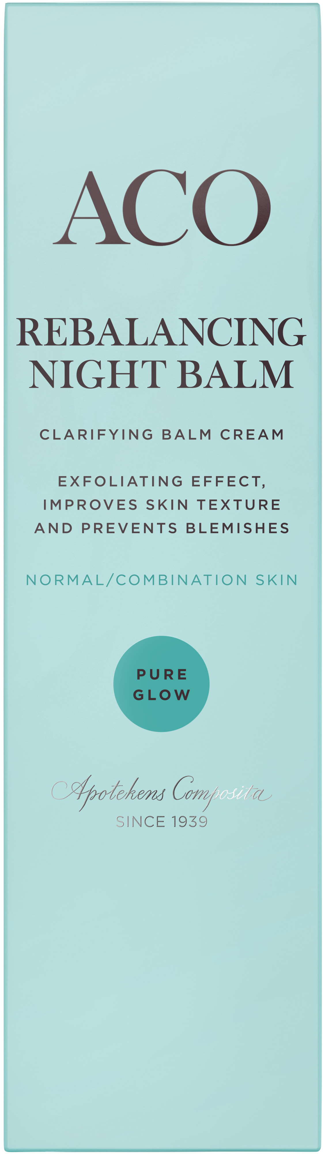 ACO Face Pure Glow Rebalancing Night Balm Nattkräm 50 ml