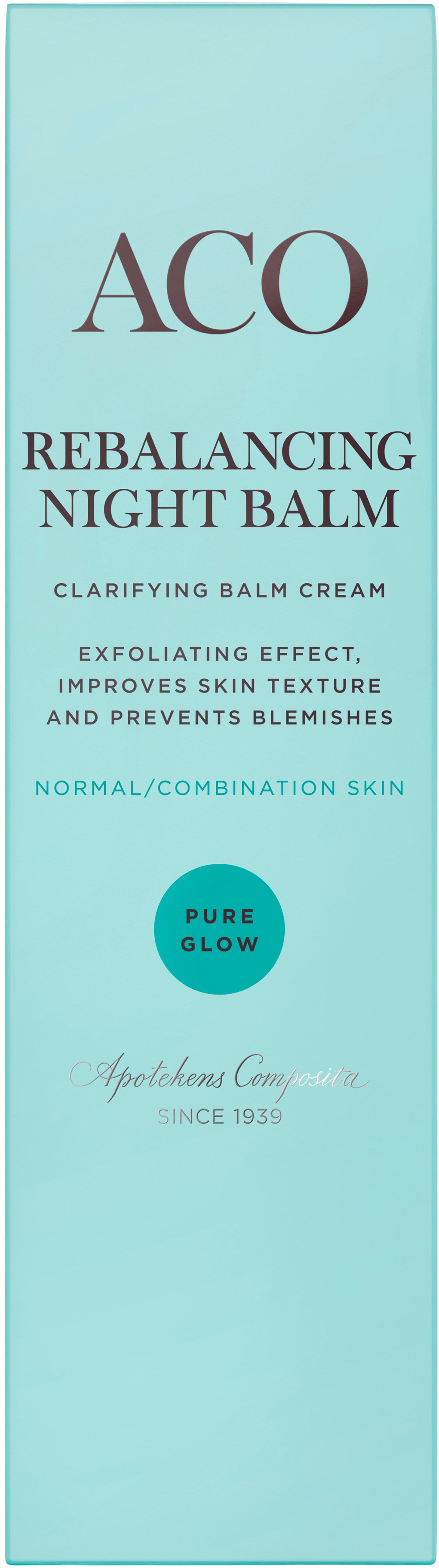 ACO Face Pure Glow Rebalancing Night Balm Nattkräm 50 ml