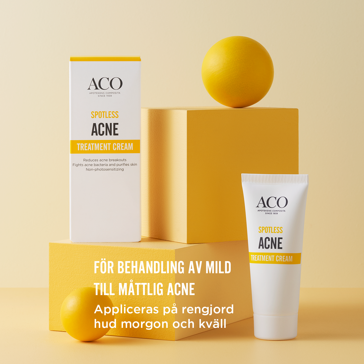 Aco Spotless Acne Treatment Cream Behandlar Akne 30 g