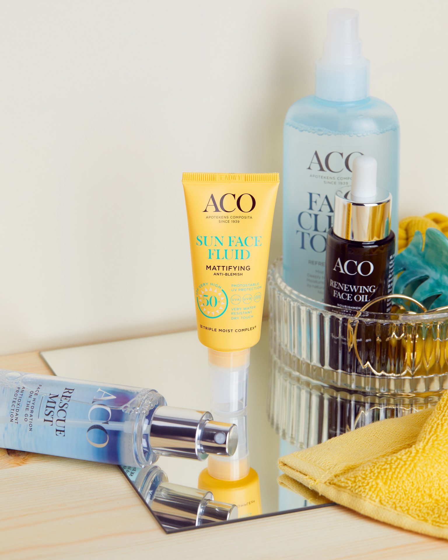 Aco Sun Face Mattifying Fluid SPF50+ Solskydd Ansikte 40 ml