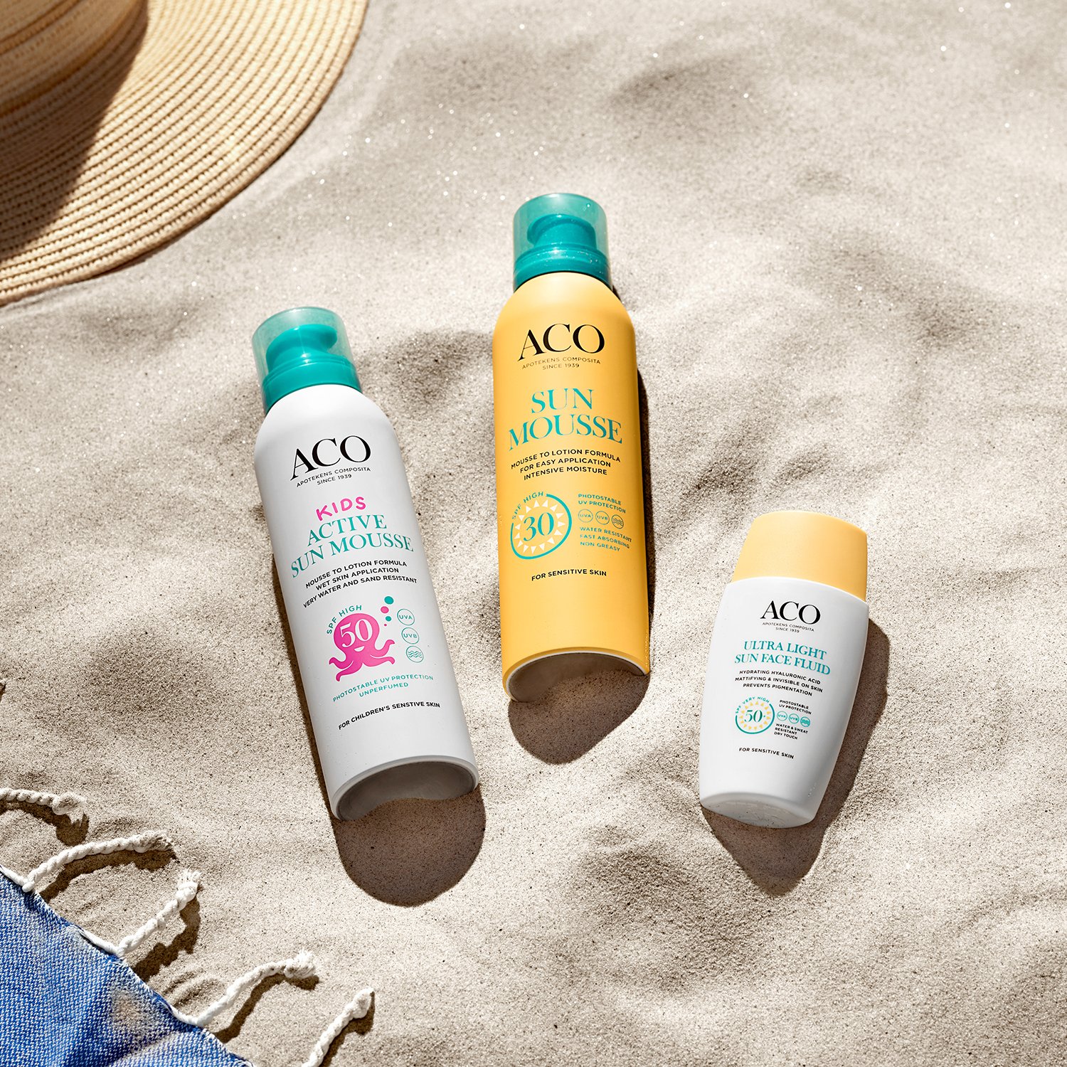 ACO Sun Kids Active Mousse SPF50 Oparfymerad 150 ml