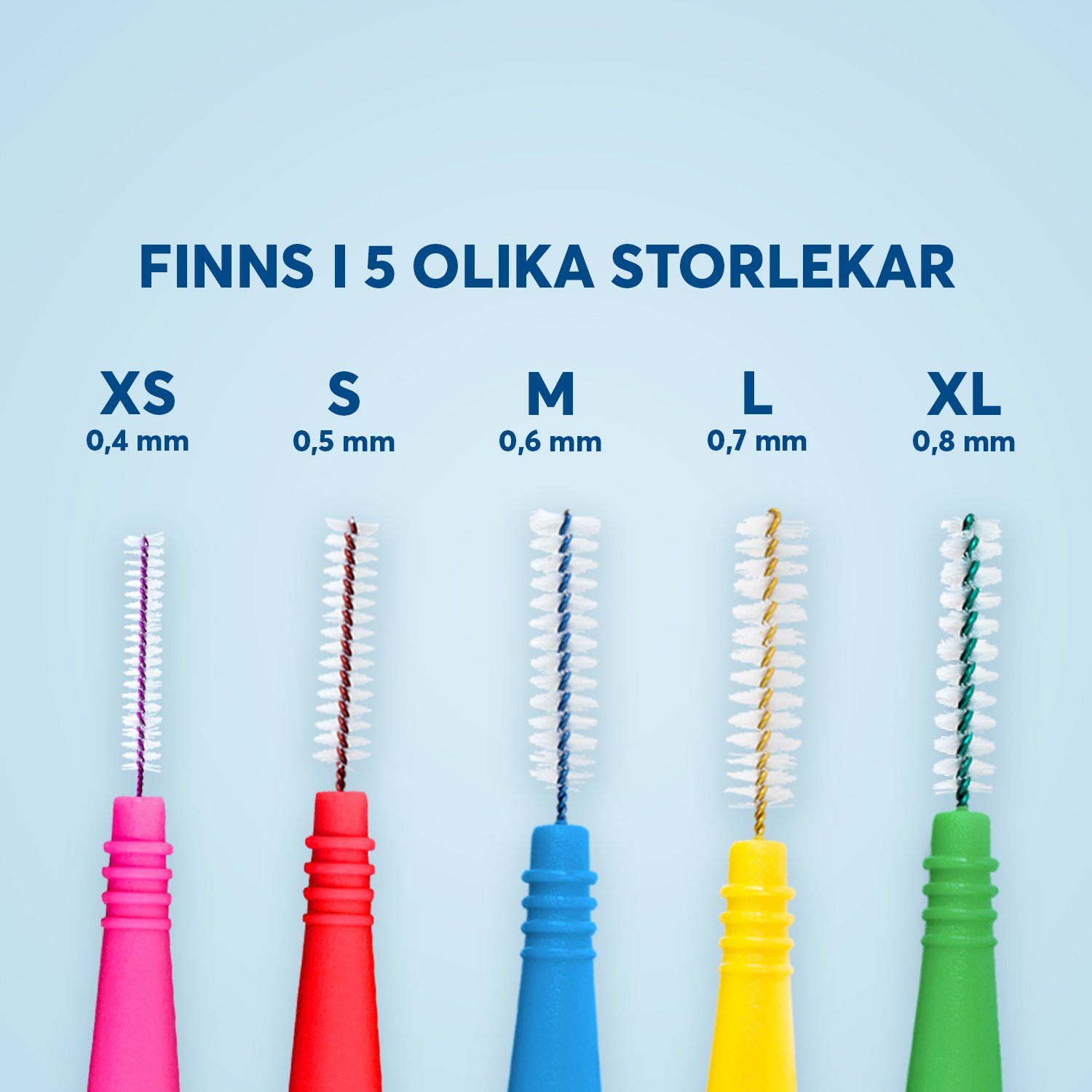 Plackers Dental Brush Mellanrumsborste Blå M (0,6mm) 24 st