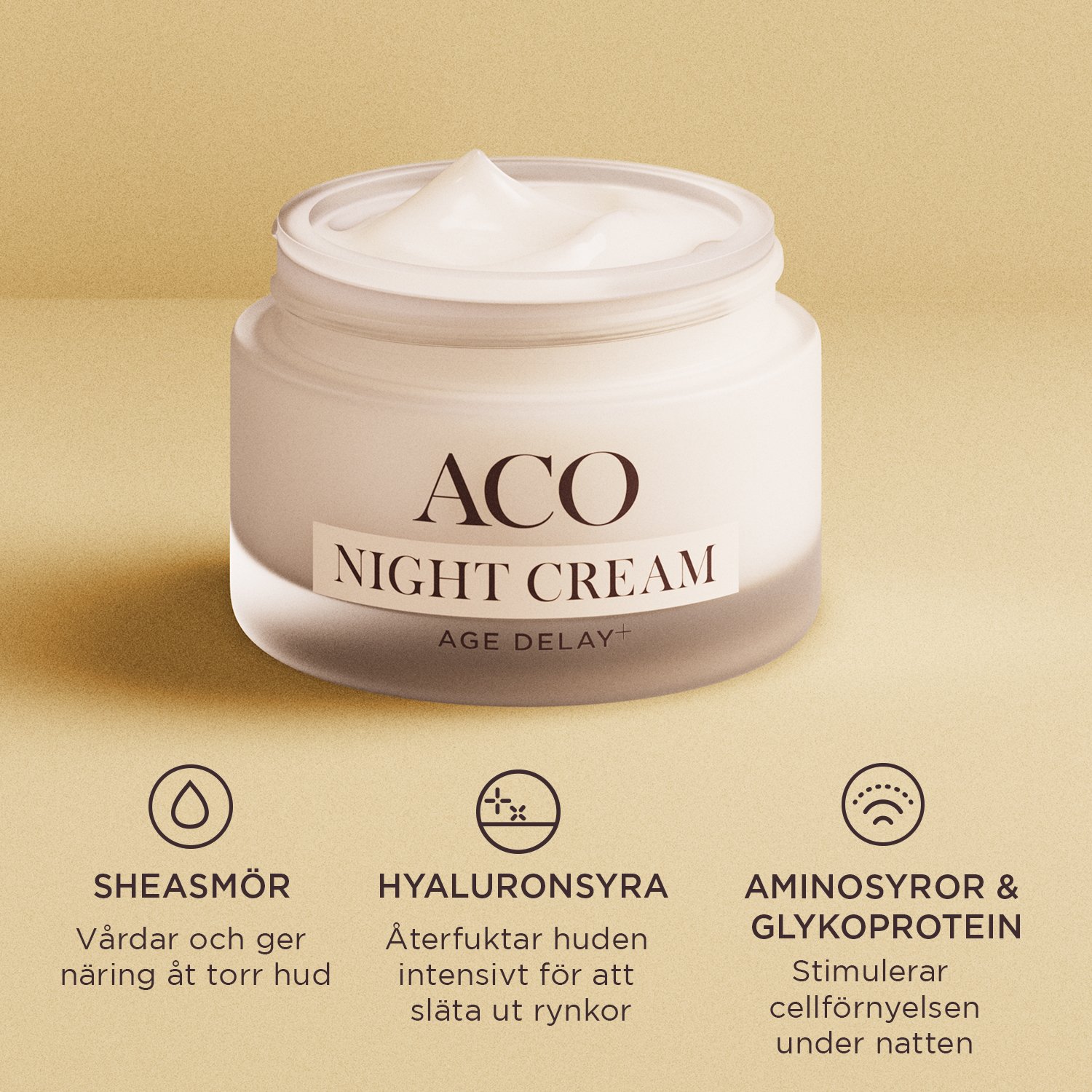ACO Face Age Delay+ Night Cream Anti Age Nattkräm 50 ml