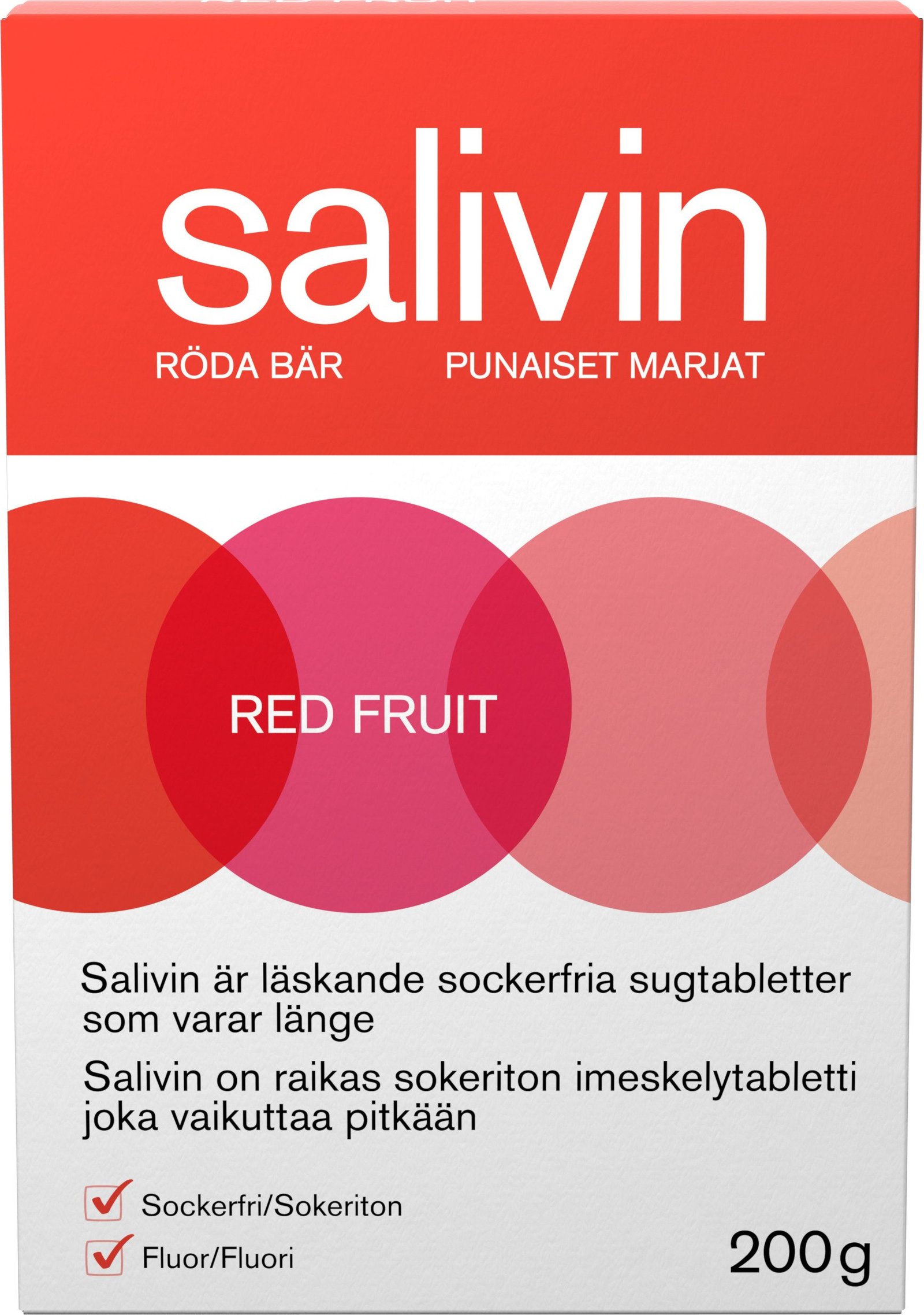 Salivin Sugtabletter Vid Muntorrhet Röda Bär 200 g