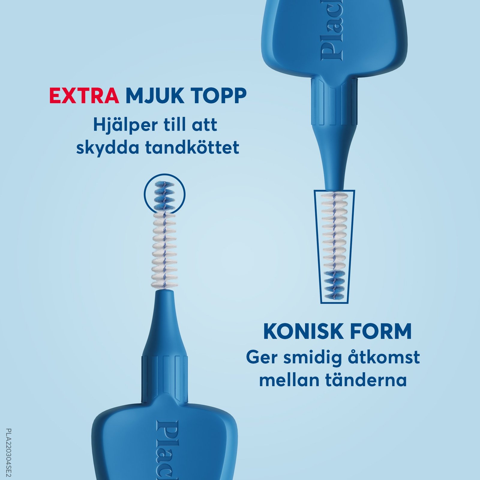 Plackers Gentle Brush Skonsam Mellanrumsborste Blå M (0,6 mm) 6 st