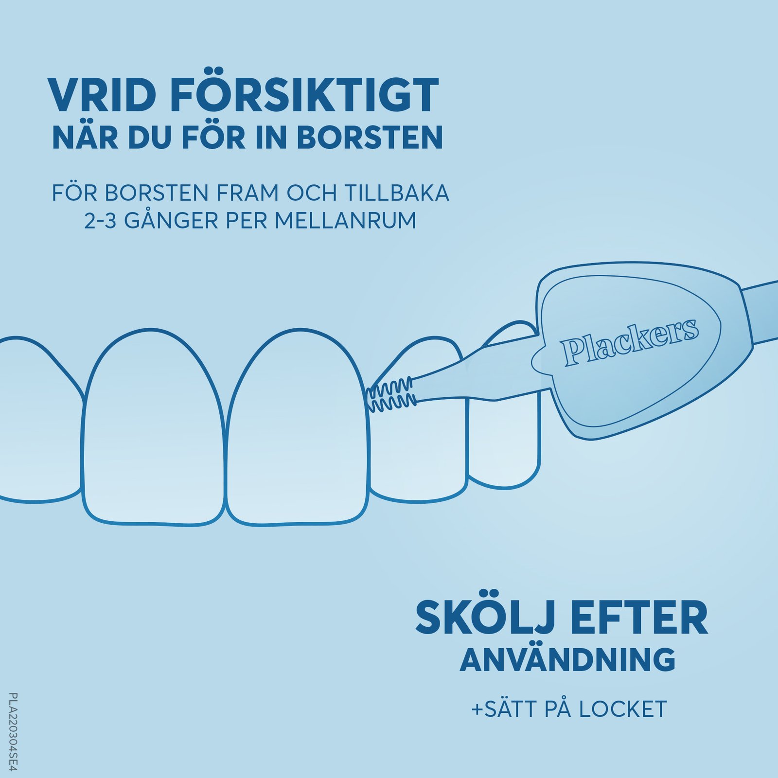 Plackers Gentle Brush Skonsam Mellanrumsborste Gul L (0,7 mm) 6 st