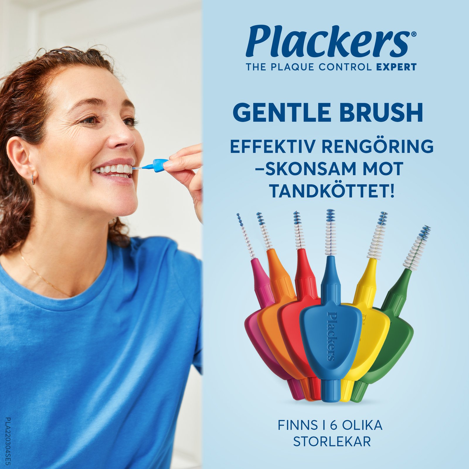 Plackers Gentle Brush Skonsam Mellanrumsborste Gul L (0,7 mm) 6 st