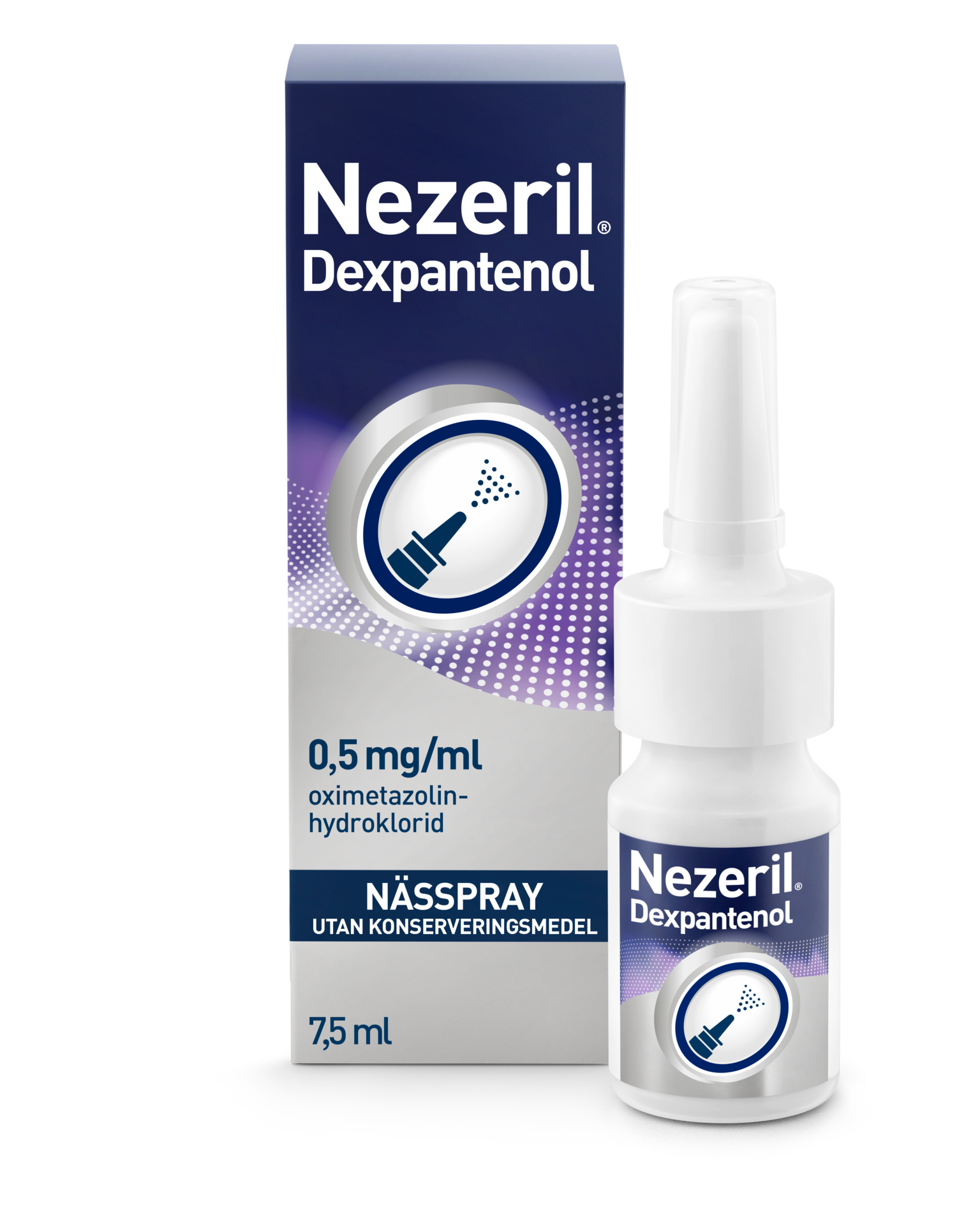 Nezeril Dexpantenol 0,5 mg/ml Nässpray 7,5 ml (utan konserveringsmedel)