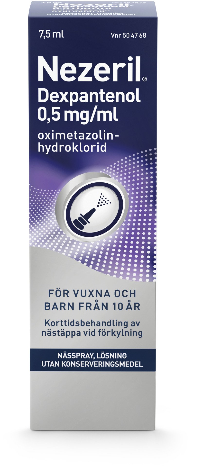 Nezeril Dexpantenol 0,5 mg/ml Nässpray 7,5 ml (utan konserveringsmedel)