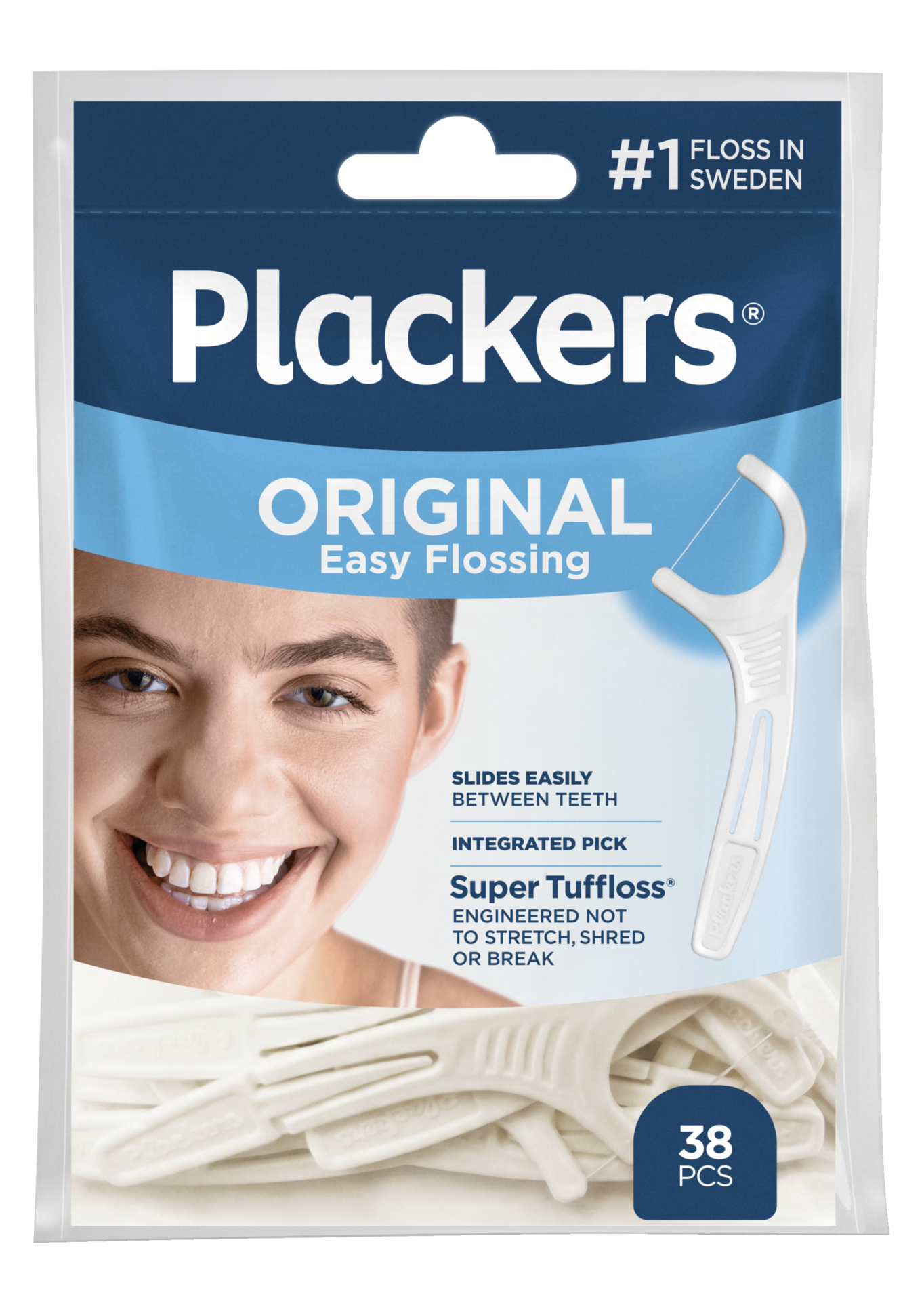 Plackers Original Easy Flossing Tandtrådsbygel 38 st