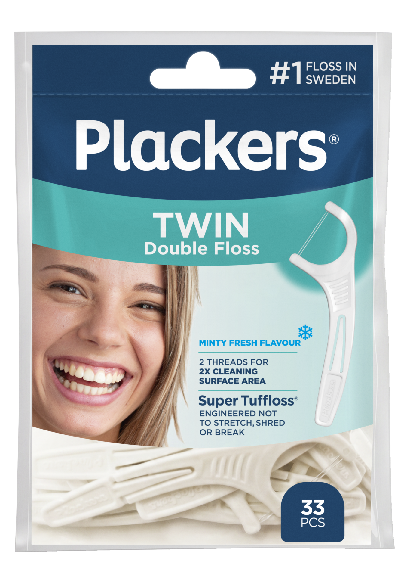 Plackers Twin Double Power Tandtrådsbygel 33 st