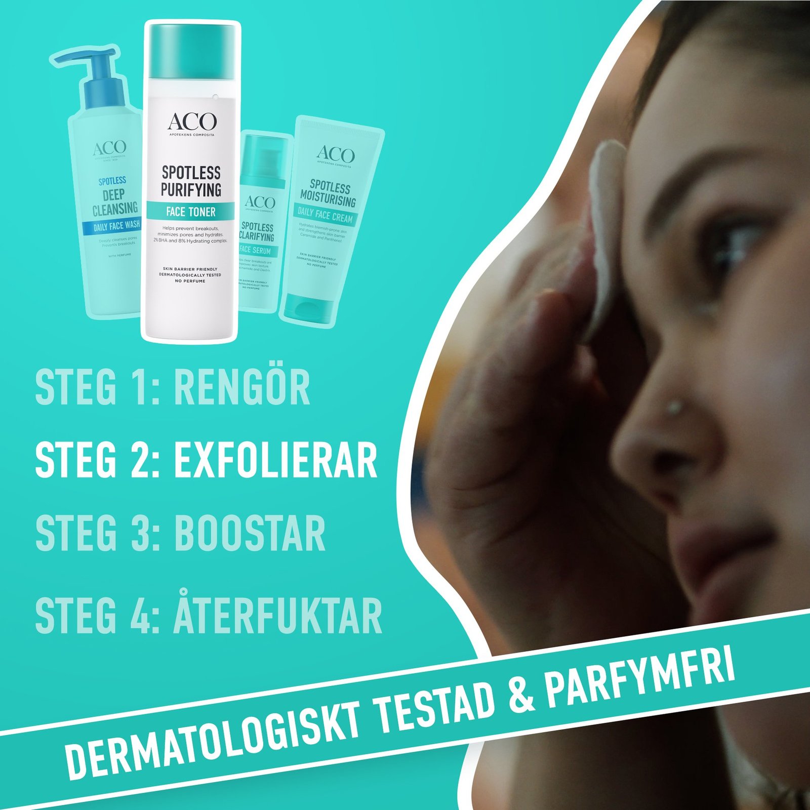 ACO Spotless Face Toner Salicylsyra BHA NP 200 ml