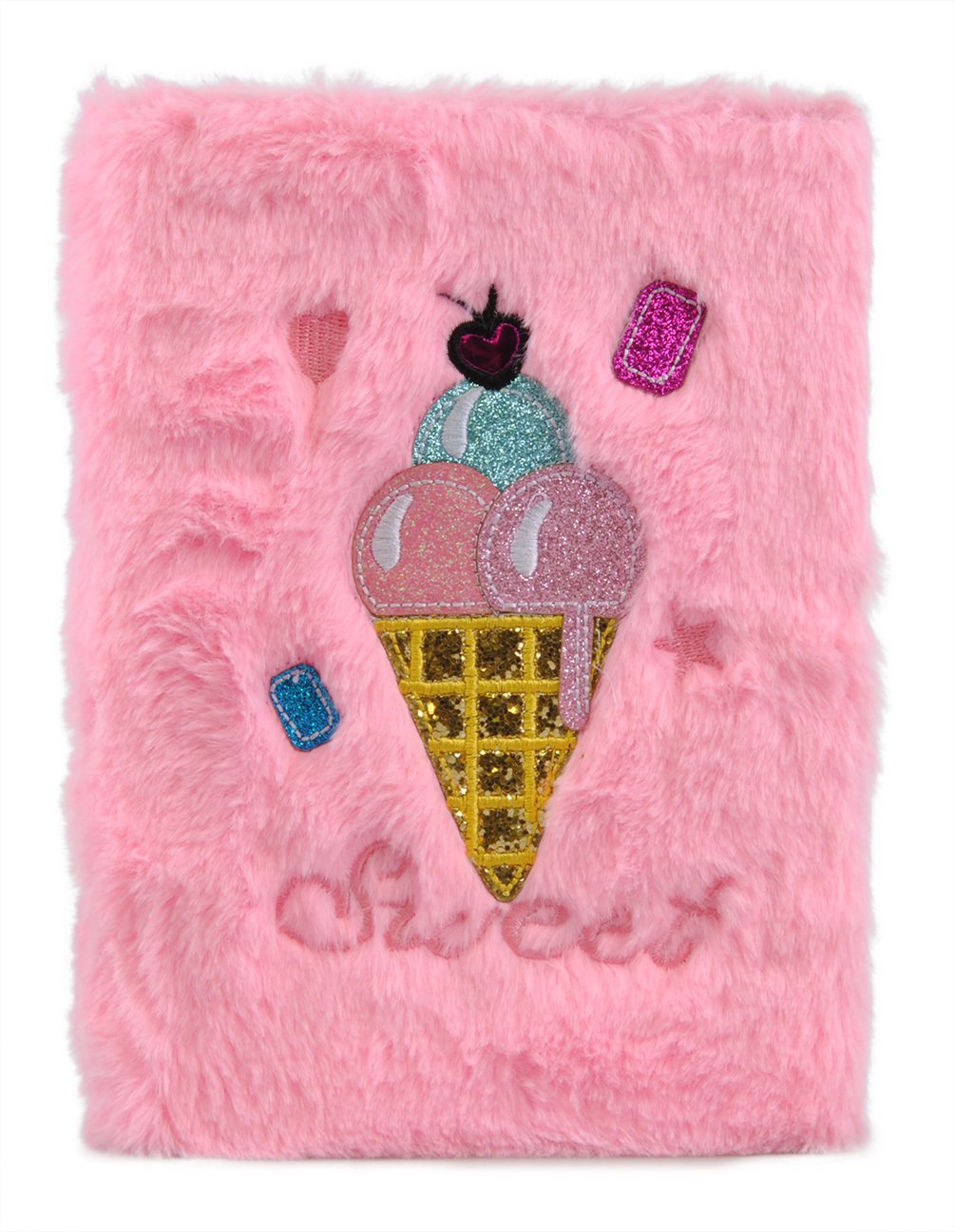 Suntoy Anteckningsbok Plysch A5 Rosa Glass 1 st