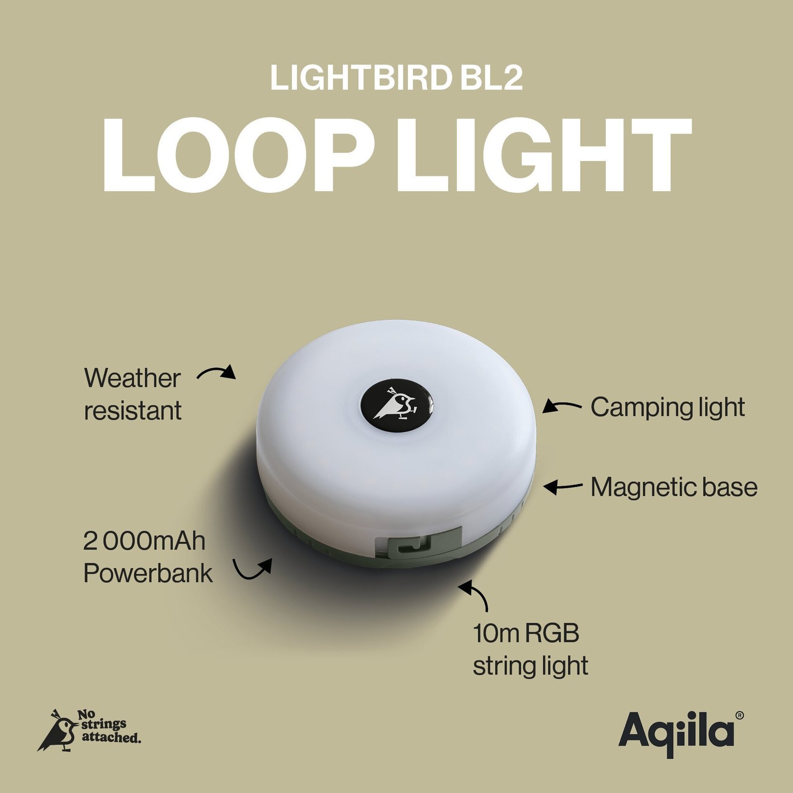 Aqiila Lightbird BL2 Utdragbar Ljusslinga