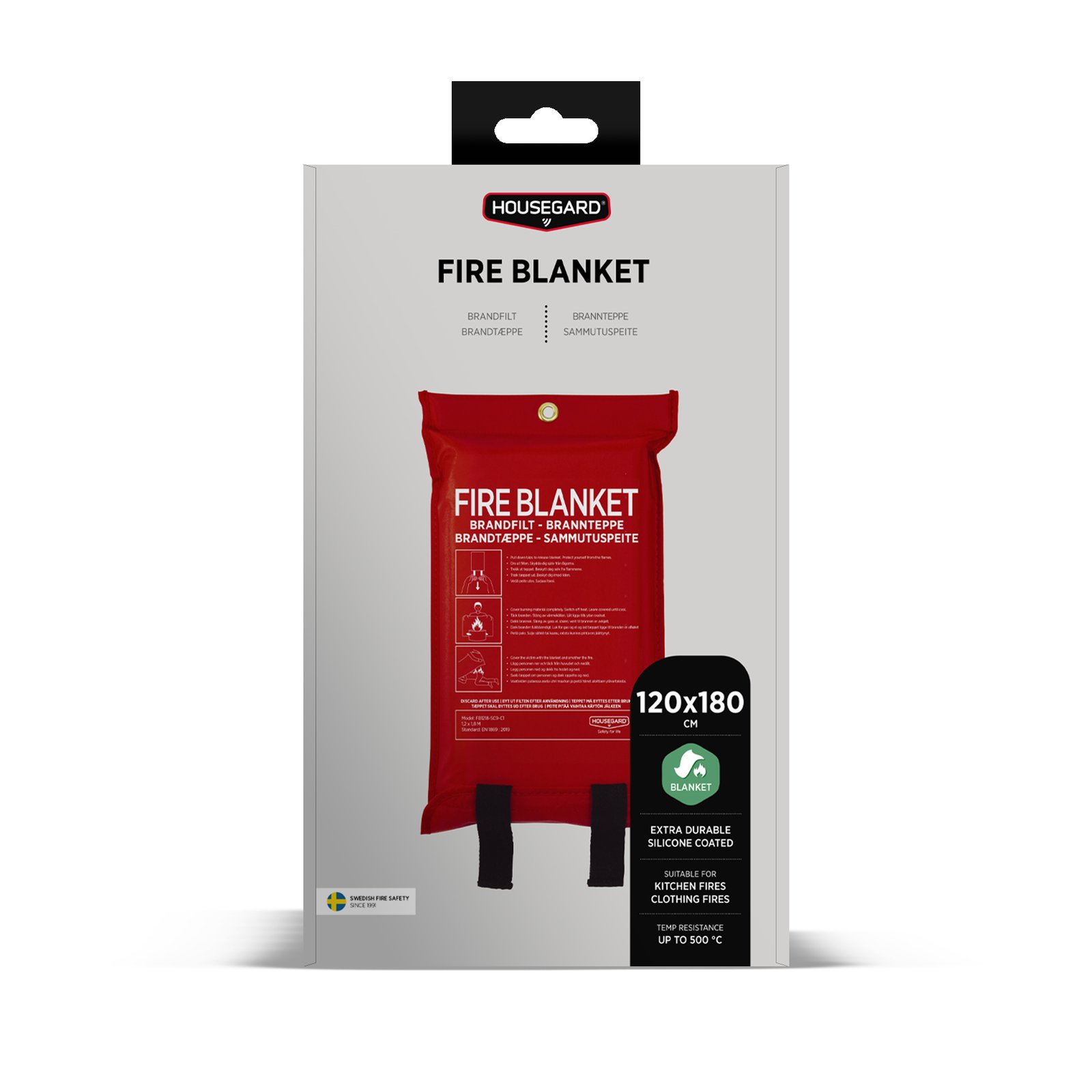 Housegard Brandfilt Röd 120 x 180 cm 1 st