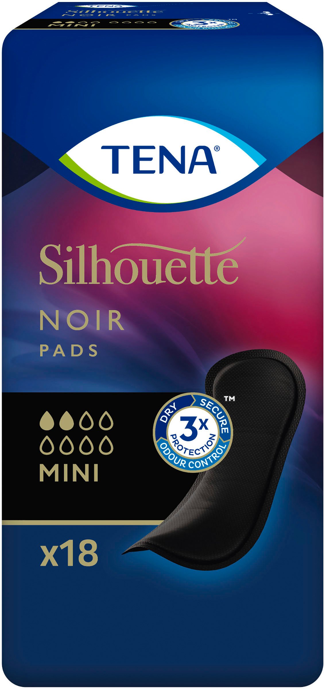 TENA Silhouette Noir Mini Binda 18 st