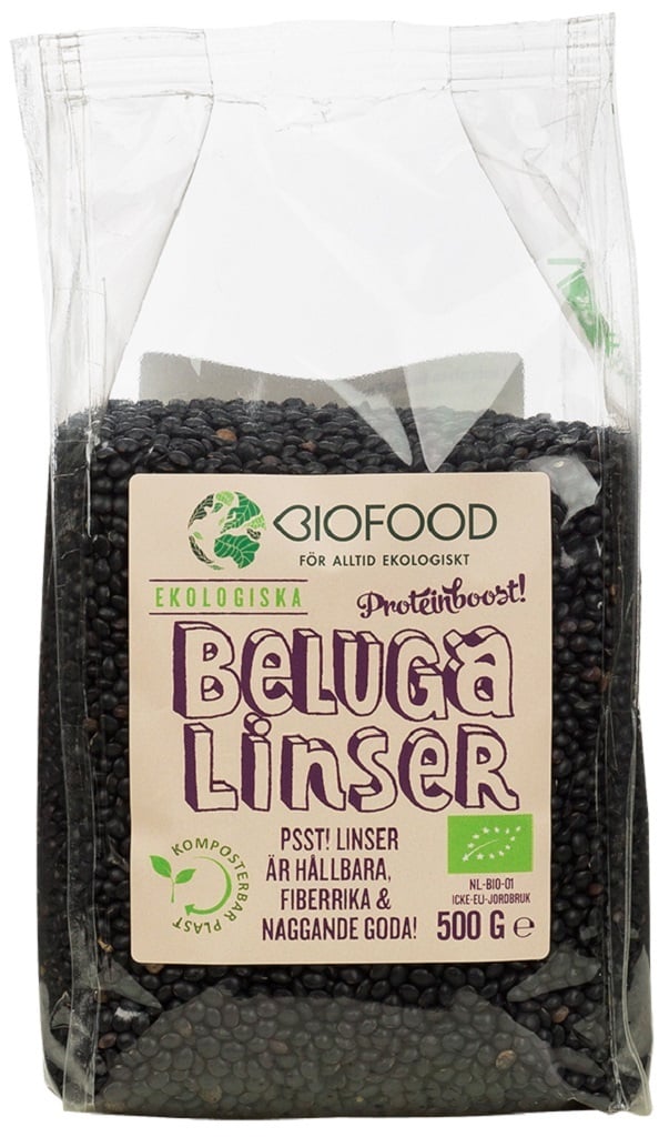 Biofood Linser Beluga 500 g