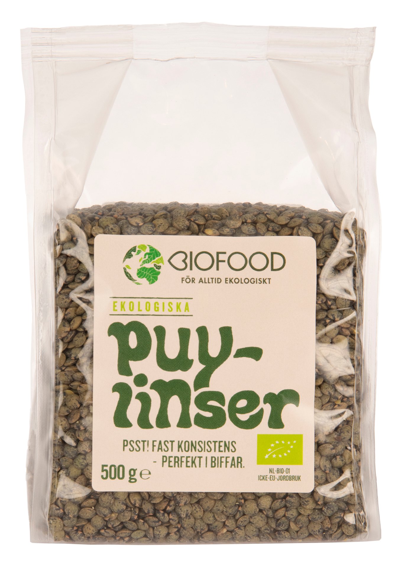 Biofood Puylinser (Linser svarta) 500 g