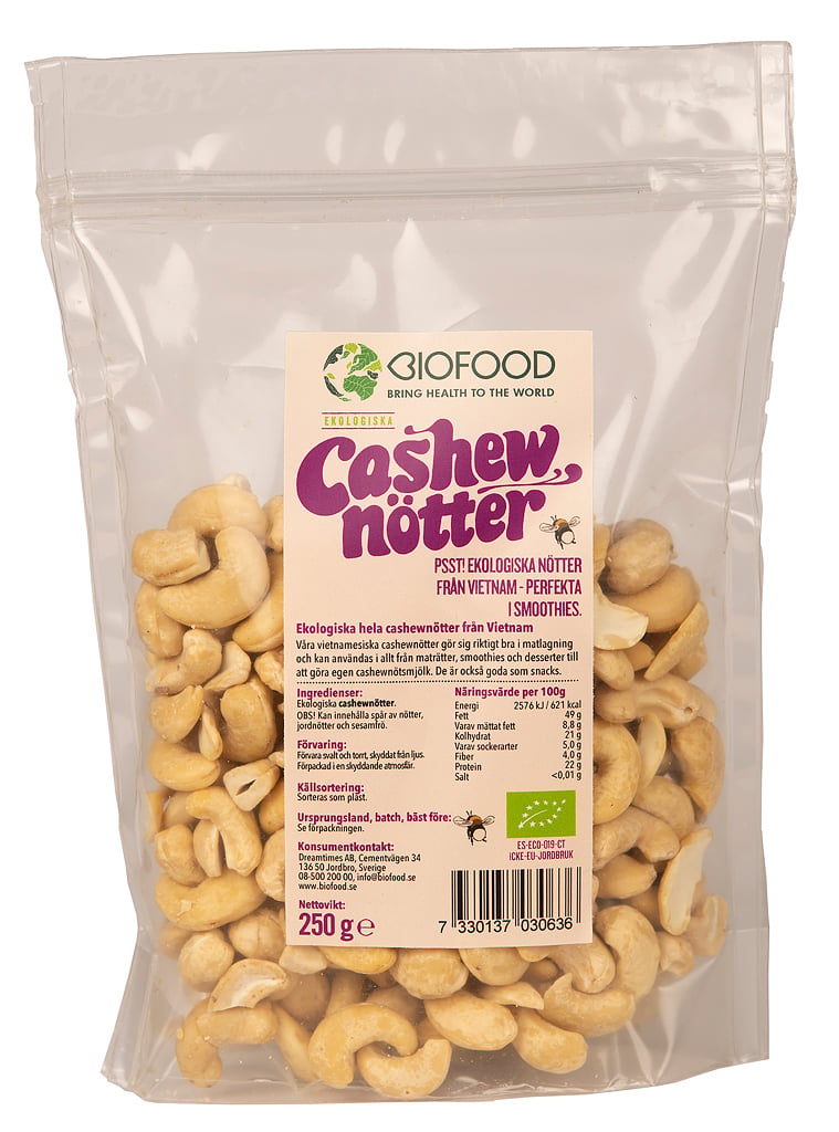 Biofood Cashewnötter 250 g
