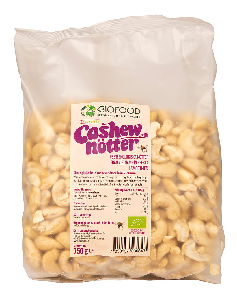 Biofood Cashewnötter 750 g