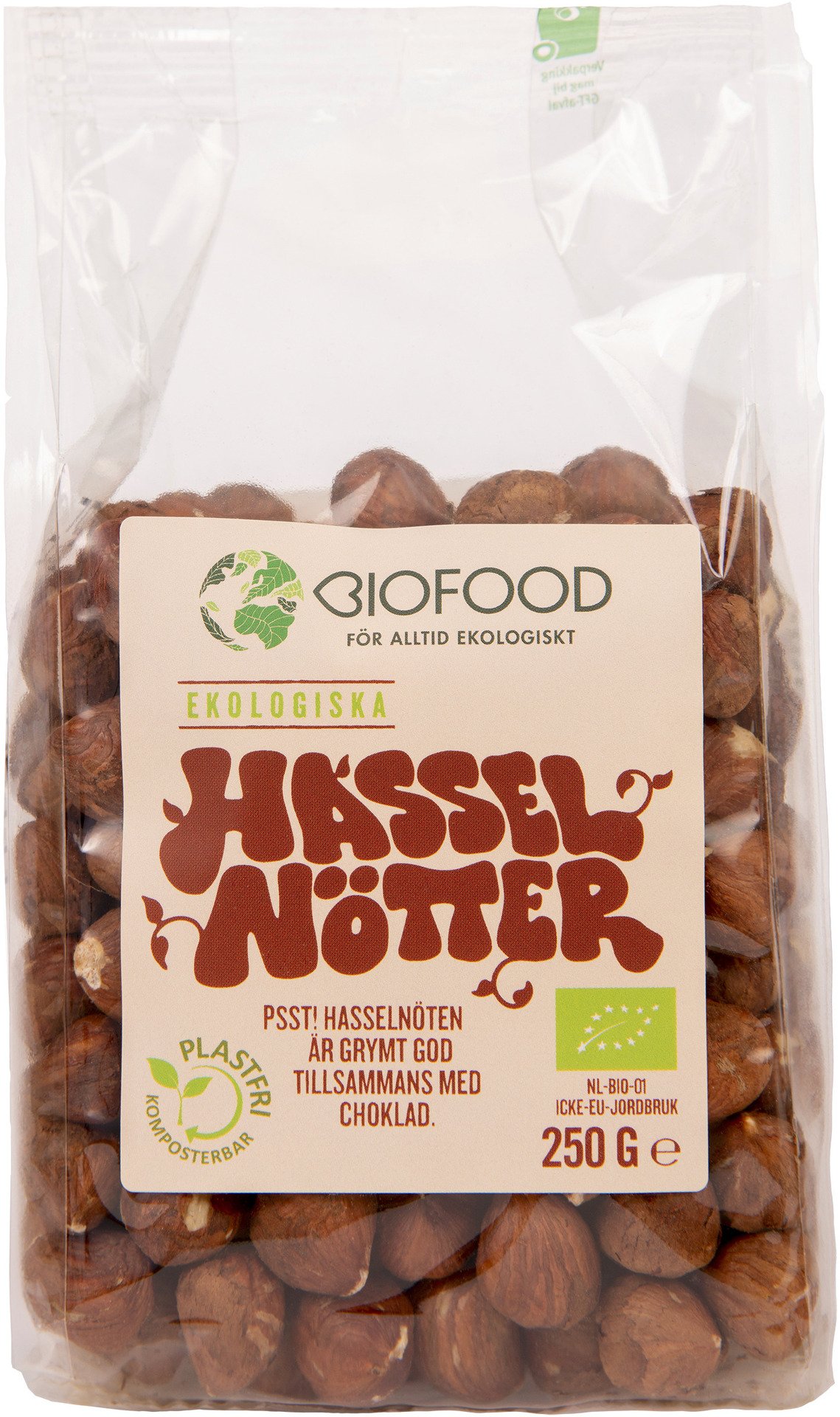 Biofood Hasselnötter 250g