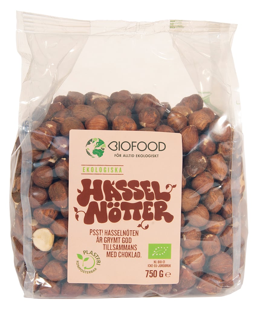 Biofood Hasselnötter 750g