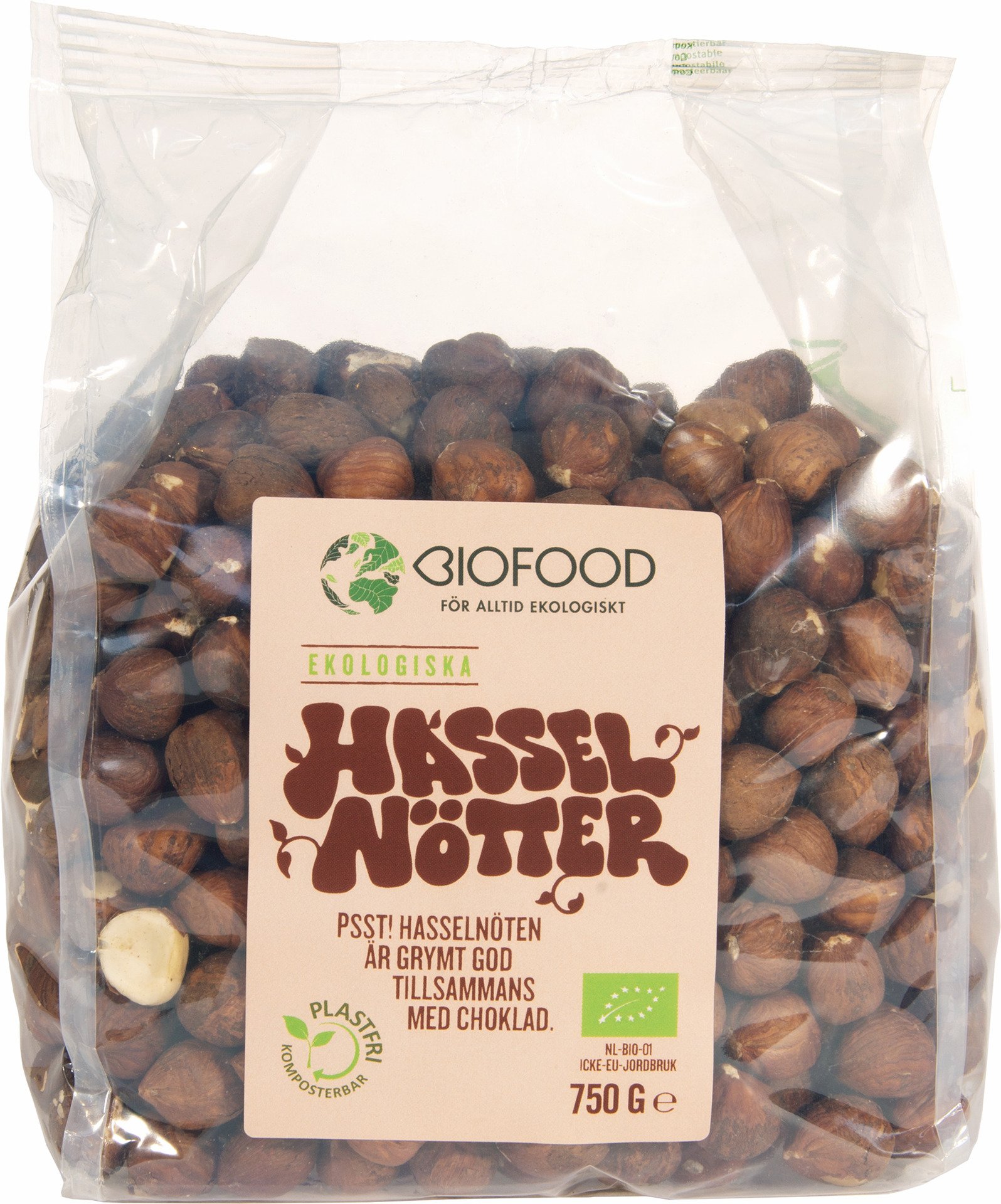Biofood Hasselnötter 750g