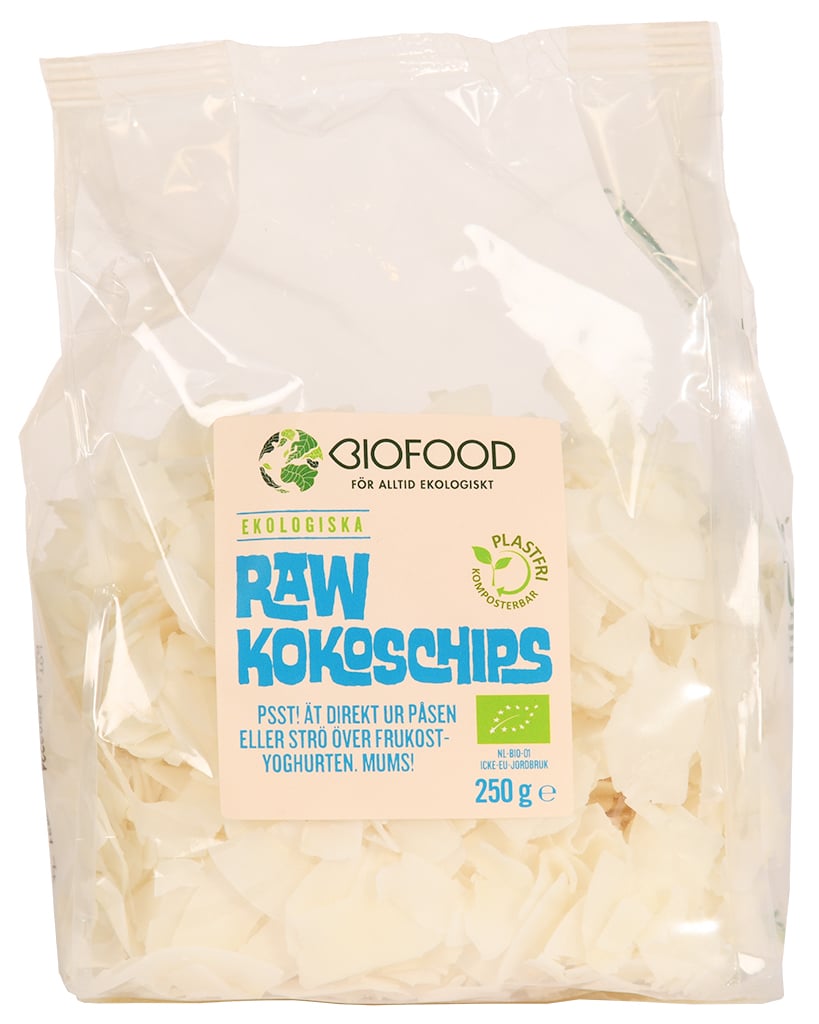Biofood Kokoschips Raw 250 g
