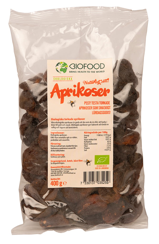 Biofood Aprikoser 400 g