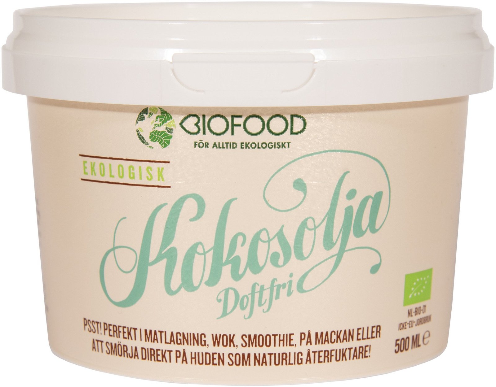 Biofood Kokosolja Doftfri 500g