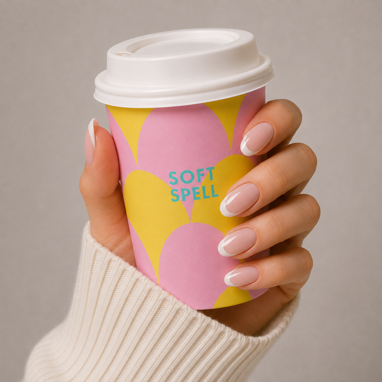 Soft Spell PRESS ON NAILS - CLASSIC FRENCH 24 st