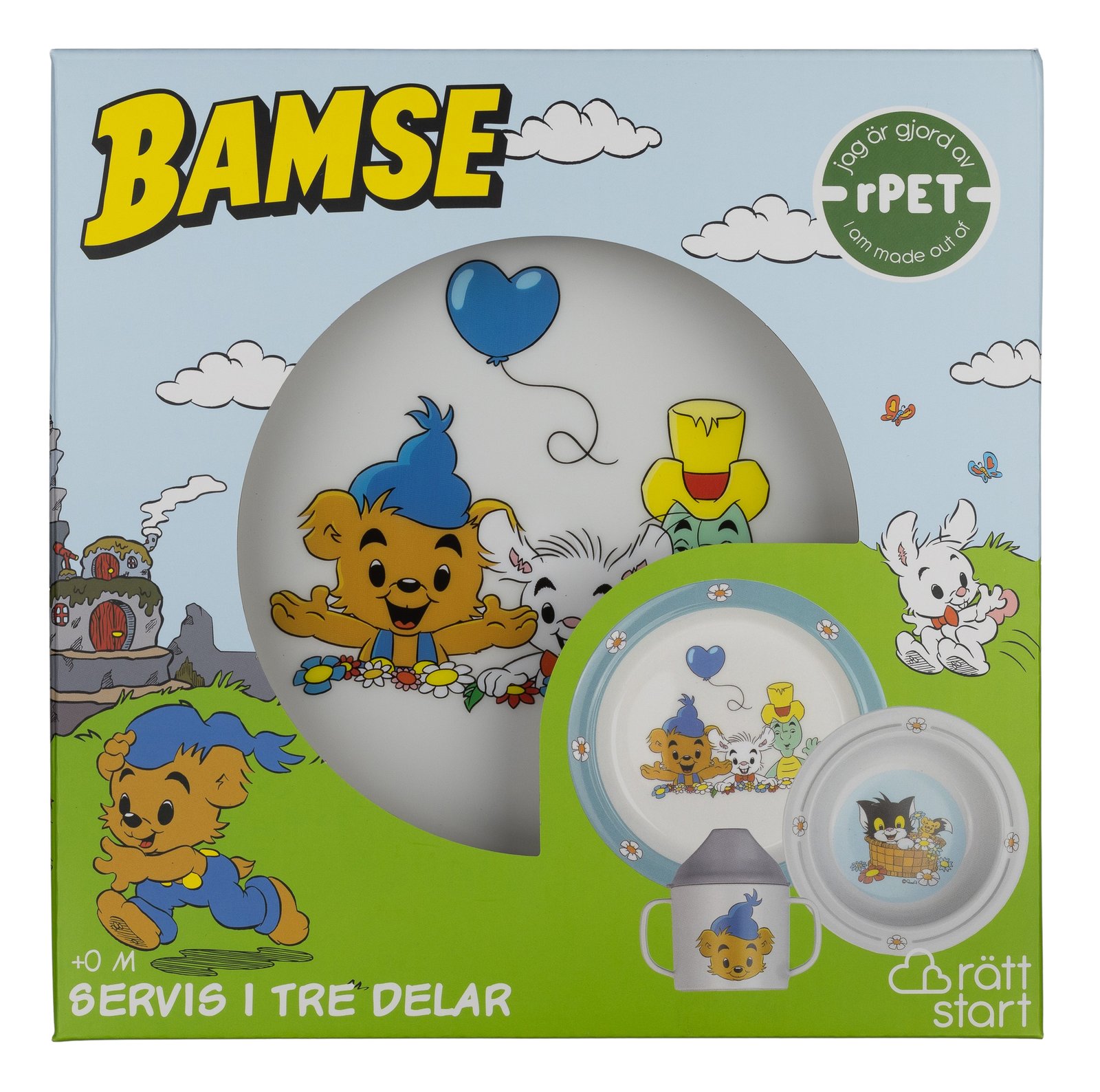 Rätt Start Bamse Ballong Barnservis 3 delar
