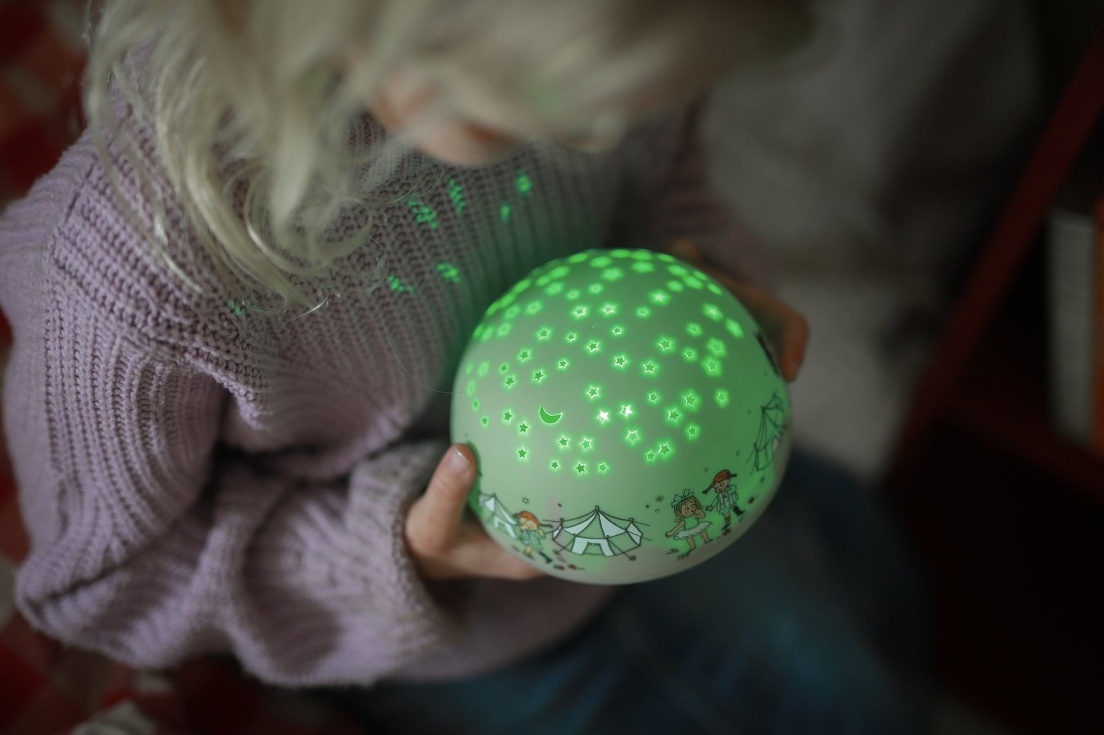 Rätt Start Pippi Långstrump Nattlampa med Stjärnhimmel och Musik