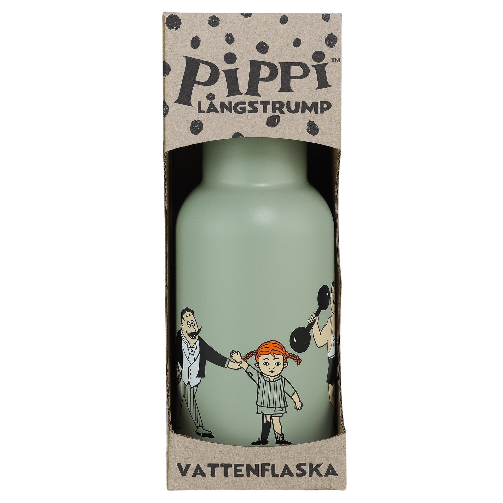 Rätt Start Pippi Cirkus Vattenflaska Grön