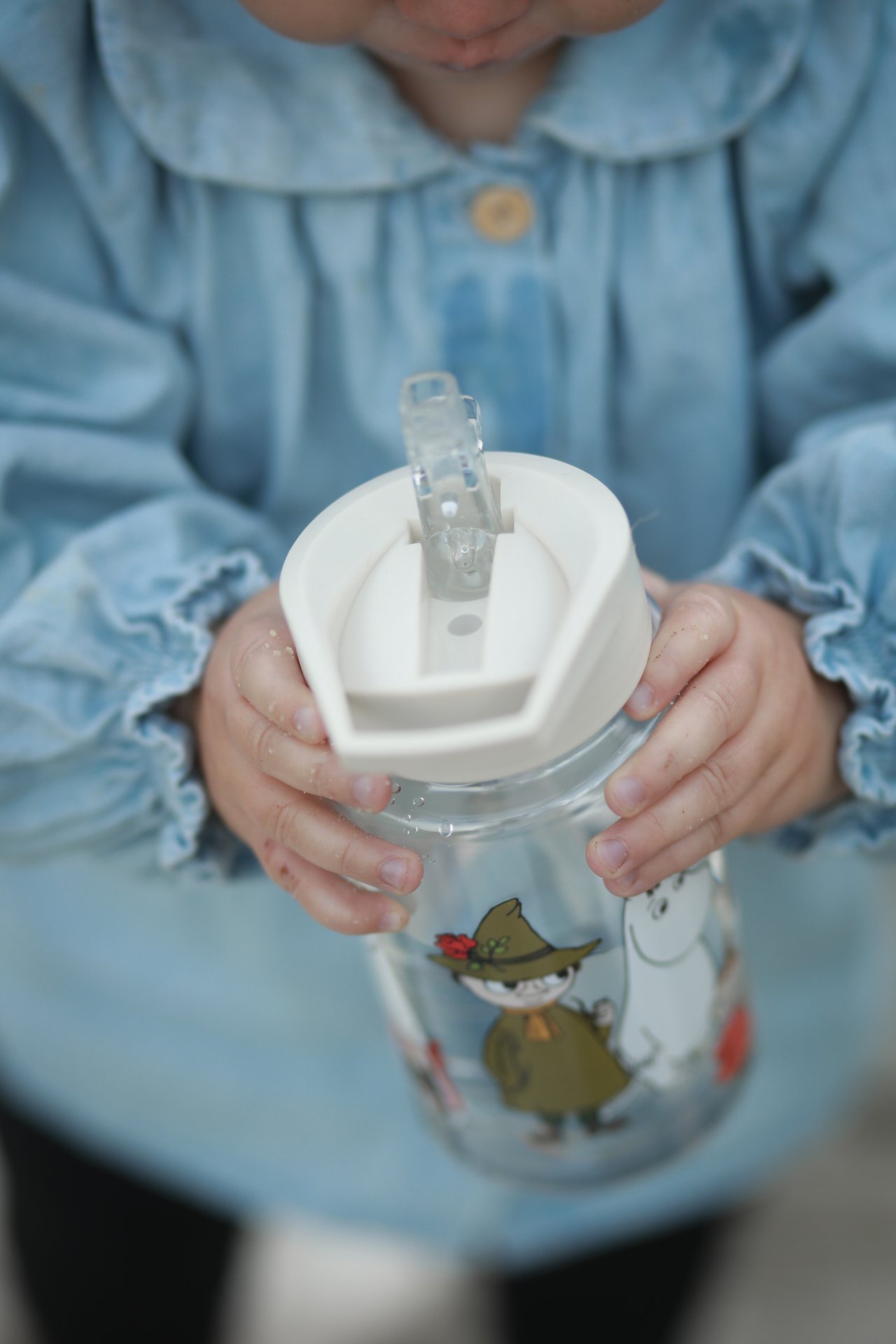 Rätt Start Mumin Familj Vattenflaska i Plast Beige