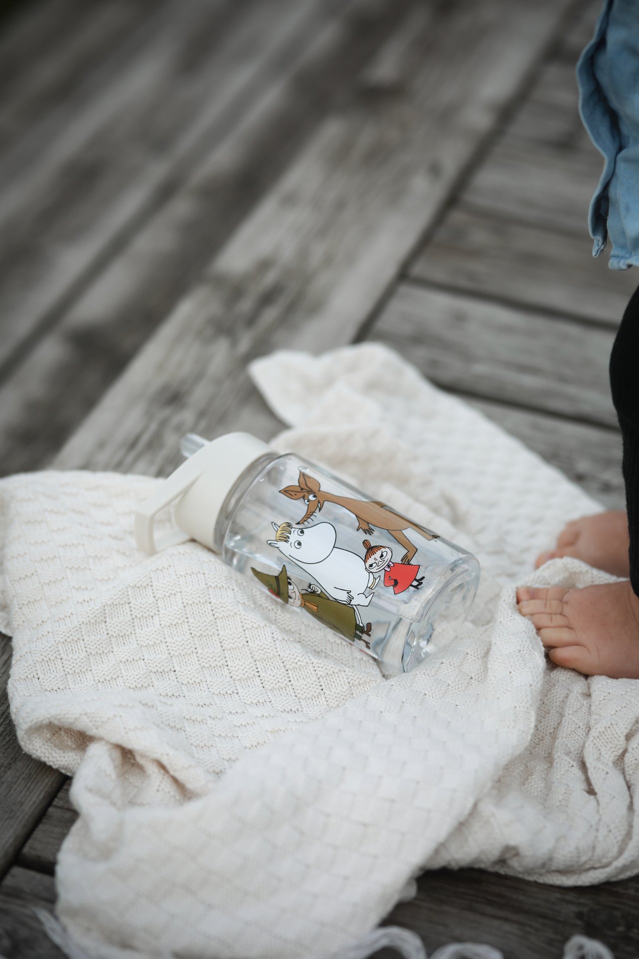 Rätt Start Mumin Familj Vattenflaska i Plast Beige