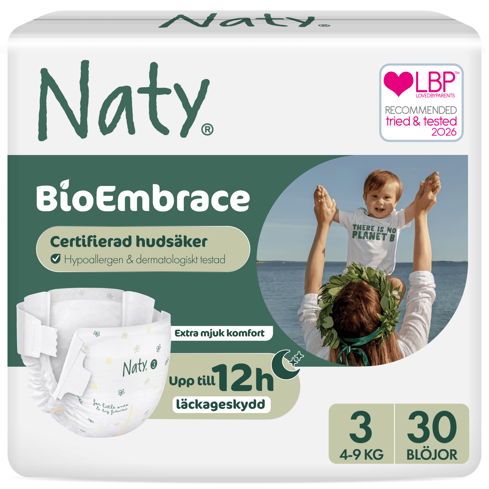 Naty Blöjor BioEmbrace strlk 3, 30 st