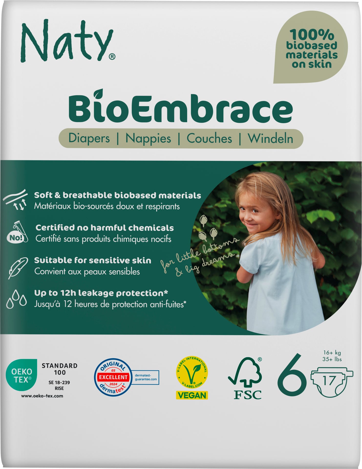 Naty Blöjor BioEmbrace strlk 6, 17 st