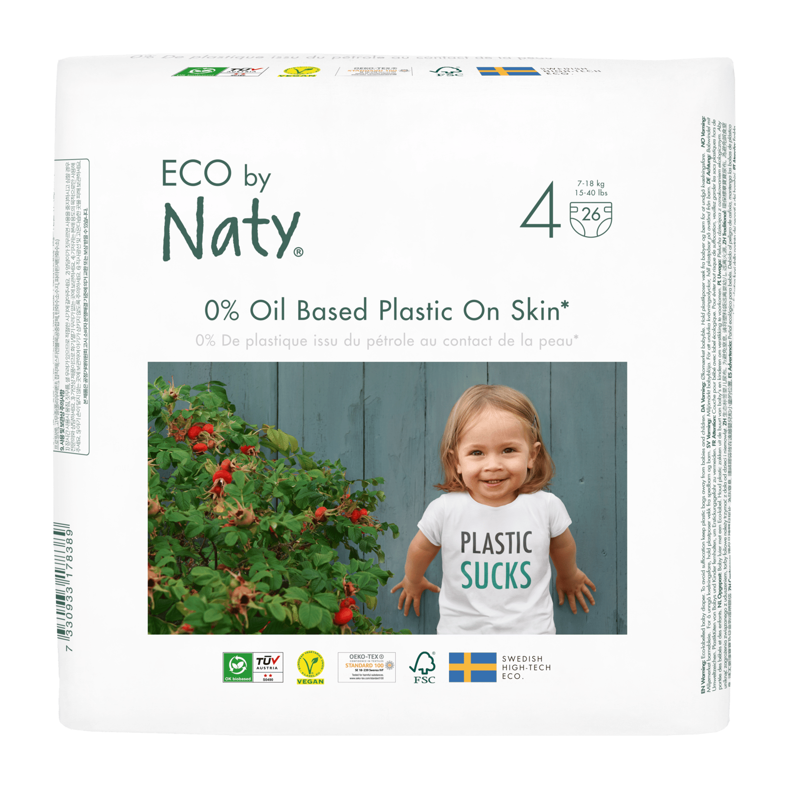 Naty Open Diaper Size 4(7-18 KG) 26st