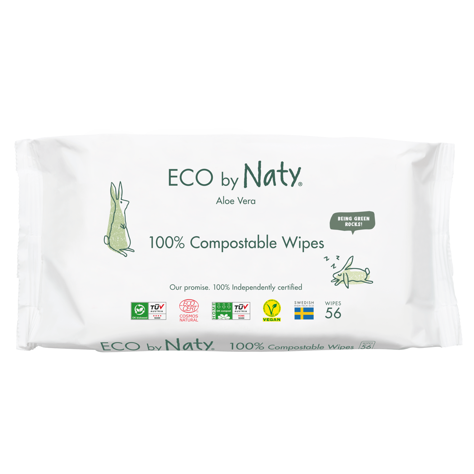 Naty Wipes Aloe Vera 56st