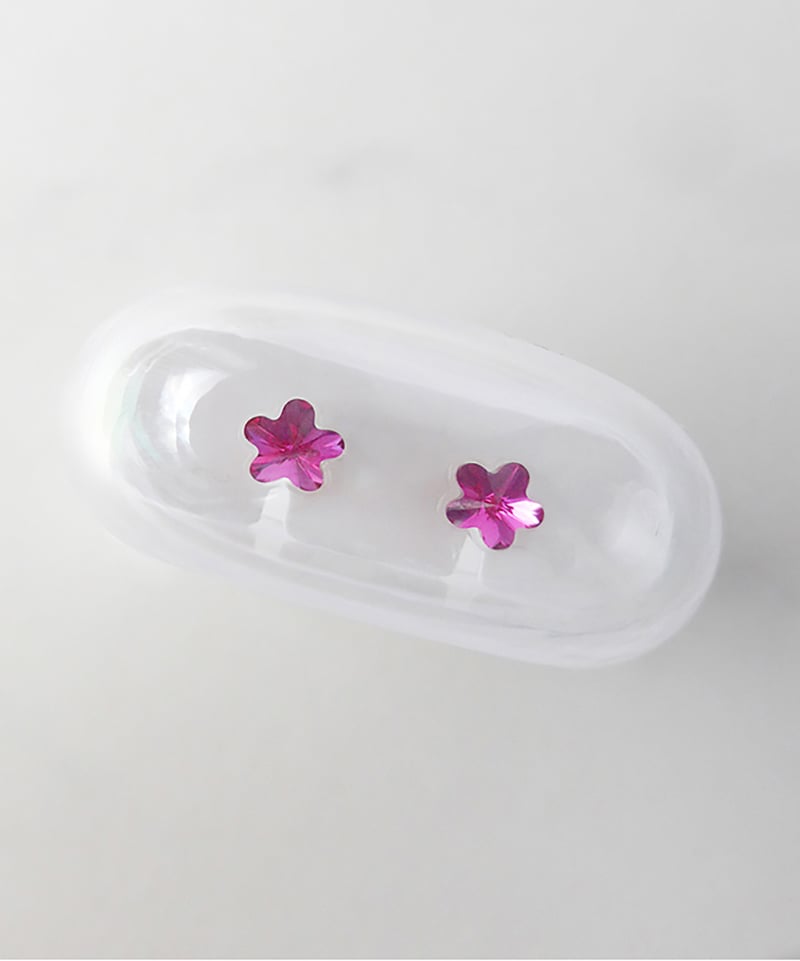 Blomdahl Örhängen MP 6 mm Flower Fuchsia 1 par